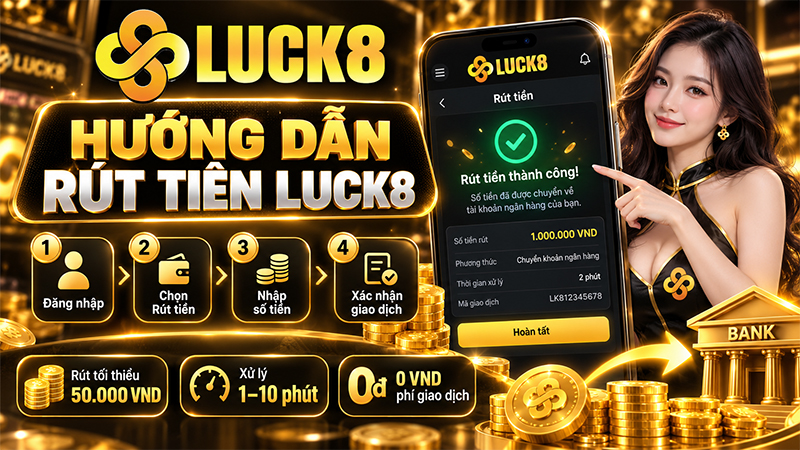 Hướng dẫn rút tiền Luck8